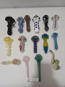 Wholesale 4 Handmade Decorative Unique Glass spoon Hand Pipe. Pack Of 15