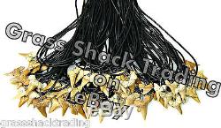 Wholesale 72 Piece Lots Fossil Shark Tooth 20 inch Necklaces Sharks Teeth 7204R