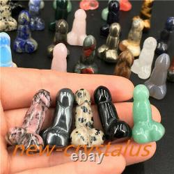 Wholesale! A lot of Natural Small Penis Quartz Crystal Massage Wand Healing