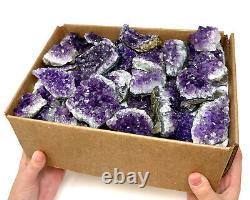 Wholesale Amethyst Cluster Box A Grade Premium Quality Bulk Amethyst Geodes Box