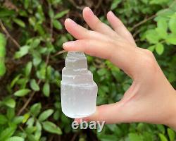 Wholesale Box of 100 Mini Selenite Towers, CRAZY CHEAP Selenite Iceberg Crystals