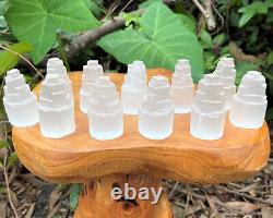 Wholesale Box of 100 Mini Selenite Towers, CRAZY CHEAP Selenite Iceberg Crystals