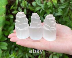 Wholesale Box of 100 Mini Selenite Towers, CRAZY CHEAP Selenite Iceberg Crystals