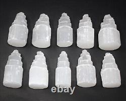 Wholesale Box of 100 Mini Selenite Towers, CRAZY CHEAP Selenite Iceberg Crystals