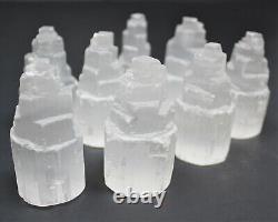 Wholesale Box of 100 Mini Selenite Towers, CRAZY CHEAP Selenite Iceberg Crystals