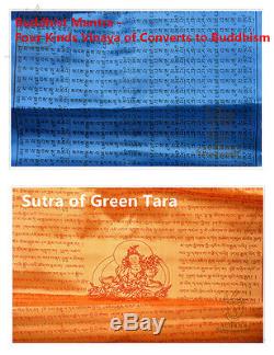 Wholesale Brocade Buddhism Prayer Flag 236 Inch Long Buddhist LongDa Scriptures