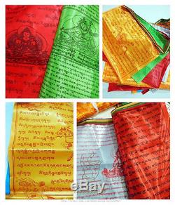 Wholesale Brocade Buddhism Prayer Flag 236 Inch Long Buddhist LongDa Scriptures