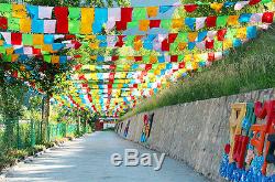 Wholesale Brocade Buddhism Prayer Flag 236 Inch Long Buddhist LongDa Scriptures