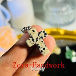 Wholesale CrystalMix Natural Mini Quartz Cross Pendant Heal Gems decorate Gift