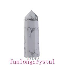Wholesale Howlite obelisk quartz crystal wand point Gem Reiki 2.2lb
