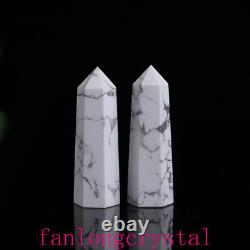 Wholesale Howlite obelisk quartz crystal wand point Gem Reiki 2.2lb