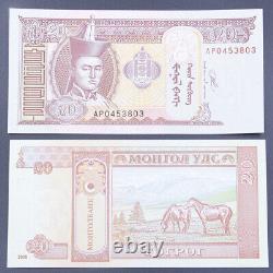 Wholesale Lot 1000Pcs Mongolia 20 Tugrik Foreign Banknote Collection Paper Money