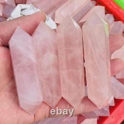 Wholesale Lot 10 LBS Natural Pink Rose Quartz Crystal Obelisk Wand Tower Healing