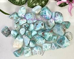 Wholesale Lot 1 Lb Natural Larimar Tumble Healing Energy Nice Quality