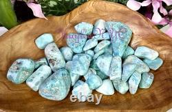 Wholesale Lot 1 Lb Natural Larimar Tumble Healing Energy Nice Quality