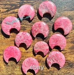 Wholesale Lot 1 Lb Natural Sakura Cherry Blossom Rhodonite Crystal Moon