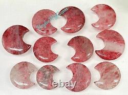 Wholesale Lot 1 Lb Natural Sakura Cherry Blossom Rhodonite Crystal Moon