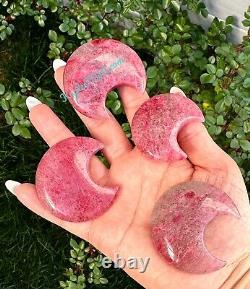 Wholesale Lot 1 Lb Natural Sakura Cherry Blossom Rhodonite Crystal Moon