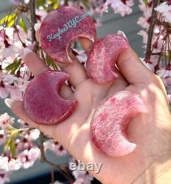 Wholesale Lot 1 Lb Natural Sakura Cherry Blossom Rhodonite Crystal Moon