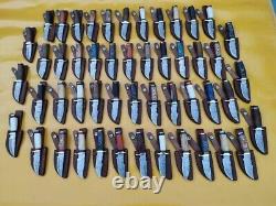 Wholesale Lot 20 PCS Custom Hand-Forged Damascus Steel Skinner & Hunting Knives
