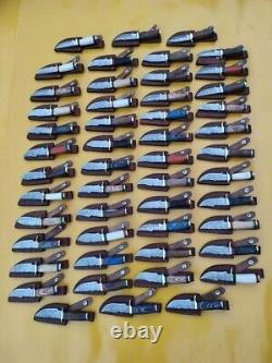 Wholesale Lot 20 PCS Custom Hand-Forged Damascus Steel Skinner & Hunting Knives