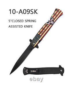 Wholesale Lot 27Pc 8 Spring Assisted Tactical Pocket Folding Knife-A09
