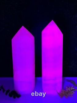 Wholesale Lot 2-3 pcs Large Natural Mangano Calcite Obelisk Tower Point Crystal