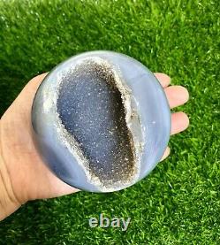 Wholesale Lot 2 Pcs Natural Druzy Agate Sphere Crystal Ball 2.75-3 Lbs Healing