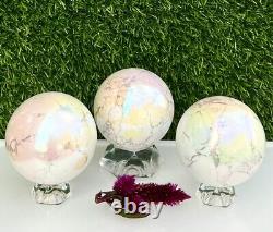 Wholesale Lot 3-4Pcs Angel Aura Howlite Sphere Crystal Ball Healing Energy