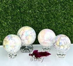 Wholesale Lot 3-4Pcs Angel Aura Howlite Sphere Crystal Ball Healing Energy