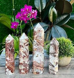 Wholesale Lot 3-4 Pcs Natural Red Crazy Lace Obelisk Tower Point Crystal Healing
