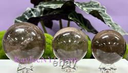 Wholesale Lot 3-4 pcs Natural Smoky Quartz Sphere Crystal Healing Energy