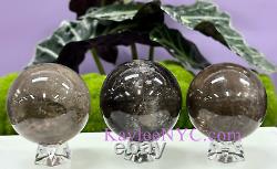 Wholesale Lot 3-4 pcs Natural Smoky Quartz Sphere Crystal Healing Energy