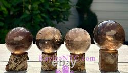 Wholesale Lot 3-4 pcs Natural Smoky Quartz Sphere Crystal Healing Energy
