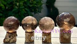 Wholesale Lot 3-4 pcs Natural Smoky Quartz Sphere Crystal Healing Energy