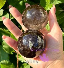 Wholesale Lot 3-4 pcs Natural Smoky Quartz Sphere Crystal Healing Energy