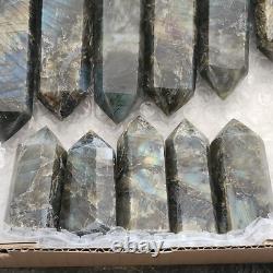 Wholesale Lot 3+Lb Labradorite Stone Obelisk/Tower Crystal Madagascar (17pcs)
