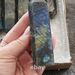 Wholesale Lot 3+Lb Labradorite Stone Obelisk/Tower Crystal Madagascar (17pcs)