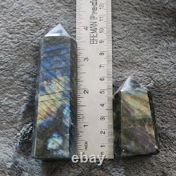 Wholesale Lot 3+Lb Labradorite Stone Obelisk/Tower Crystal Madagascar (17pcs)