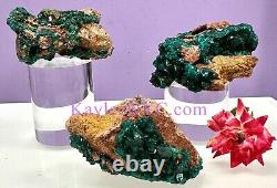 Wholesale Lot 3 PCs Natural Dioptase Raw Crystal Healing Energy