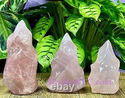 Wholesale Lot 3 PCs Natural Rose Quartz Flame Crystal Healing