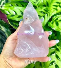 Wholesale Lot 3 PCs Natural Rose Quartz Flame Crystal Healing