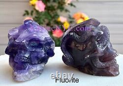 Wholesale Lot 3 Pcs 3 Crystal Snake Skulls Healing Energy