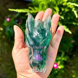 Wholesale Lot 3 Pcs Natural Fluorite Dragon Head Crystal Healing Energy