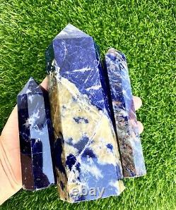 Wholesale Lot 3 pcs Natural Sodalite Obelisk Tower Point Crystal Healing