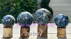 Wholesale Lot 4-5 Pcs Natural Blue Kyanite Sphere Crystal Ball 2.8 To 3 Lbs