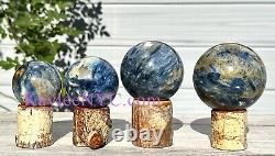Wholesale Lot 4-5 Pcs Natural Blue Kyanite Sphere Crystal Ball 2.8 To 3 Lbs