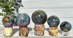 Wholesale Lot 4-5 Pcs Natural Blue Kyanite Sphere Crystal Ball 2.8 To 3 Lbs