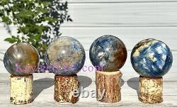 Wholesale Lot 4-5 Pcs Natural Blue Kyanite Sphere Crystal Ball 2.8 To 3 Lbs