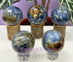 Wholesale Lot 4-5 Pcs Natural Blue Kyanite Sphere Crystal Ball 2.8 To 3 Lbs